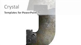  Presentation with alphabet - Amazing slides having metal-alphabet-letter-j backdrop and a white colored foreground