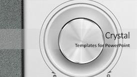  Presentation with aluminium - Beautiful slide set featuring metal aluminium - aluminum or silver volume knob backdrop and a light gray colored foreground