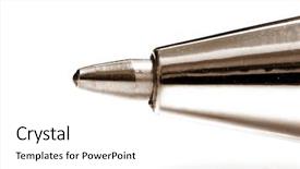  Presentation with close up shot - PPT layouts consisting of metal analyzer instrument - close up shot of ball background and a white colored foreground