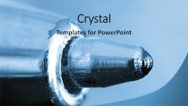  Presentation with close up shot - Amazing presentation theme having metal analyzer instrument - extreme close up shot backdrop and a light blue colored foreground