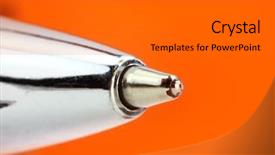  Presentation with close up shot - Slides with metal analyzer instrument - extreme close up shot background and a gray colored foreground