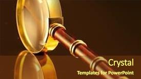  Presentation with magnifying glass - Cool new presentation theme with metal analyzer instrument - gold vintage magnifying glass backdrop and a tawny brown colored foreground