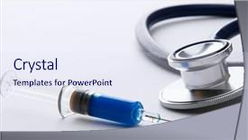  Presentation with medical behavior - Theme featuring metal analyzer instrument - medical background background and a  colored foreground