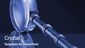  Presentation with blonde holds a magnifying glass - Colorful theme enhanced with metal analyzer instrument - vintage magnifying glass backdrop and a  colored foreground