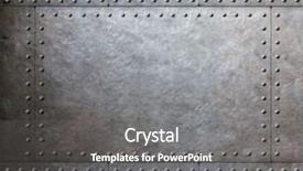 Presentation with armor - Audience pleasing slides consisting of metal armor plates background backdrop and a gray colored foreground