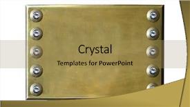  Presentation with plaque - Colorful slides enhanced with metal background golden plaque diamond backdrop and a coral colored foreground