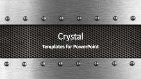  Presentation with sheet metal - Slide set enhanced with metal background with rivets background and a dark gray colored foreground