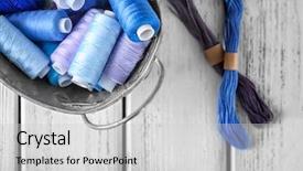  Presentation with metal manufacturer - Cool new presentation design with metal basket with color sewing backdrop and a light gray colored foreground