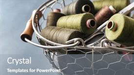  Presentation with metal whistle used by police - Audience pleasing presentation theme consisting of metal basket with color sewing backdrop and a gray colored foreground