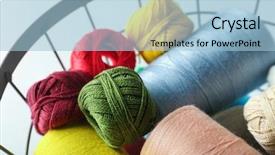  Presentation with treble clef teal color - Cool new presentation with metal basket with color sewing backdrop and a light blue colored foreground