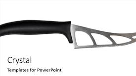  Presentation with history earth globe isolated white - Presentation design with metal blade - kitchen cheese knife isolated background and a  colored foreground