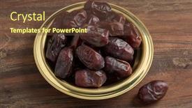  Presentation with dessert - Cool new slides with metal-bowl-with-iranian-mazafati backdrop and a tawny brown colored foreground