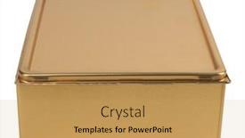  Presentation with box - Presentation featuring metal-box-isolated-on-white background and a yellow colored foreground