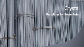  Presentation with warehouse - Beautiful PPT theme featuring metal building rebar abstract backdrop and a gray colored foreground