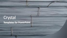  Presentation with warehouse - Slide set with metal building rebar abstract background and a gray colored foreground