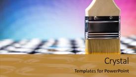  Presentation with paint - Slides featuring metal cans with color paint background and a gold colored foreground