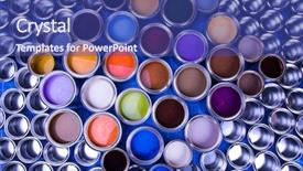  Presentation with energy drinks in metal cans - Audience pleasing slide set consisting of metal cans with color paint backdrop and a  colored foreground