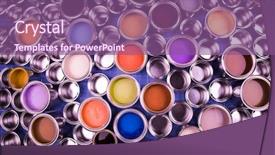 Presentation with energy drinks in metal cans - Presentation design featuring metal cans with color paint background and a  colored foreground