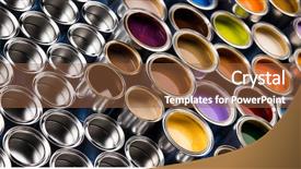  Presentation with metal - Colorful theme enhanced with metal cans with color paint backdrop and a  colored foreground