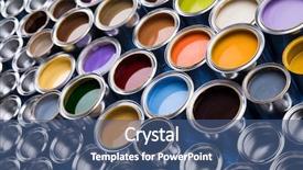  Presentation with metal - Amazing presentation having metal cans with color paint backdrop and a  colored foreground