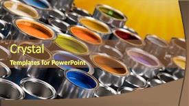  Presentation with energy drinks in metal cans - Presentation with metal cans with color paint background and a  colored foreground