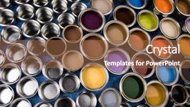  Presentation with metal - Cool new presentation with metal cans with color paint backdrop and a tawny brown colored foreground