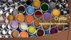  Presentation with metal - Audience pleasing presentation consisting of metal cans with color paint backdrop and a  colored foreground