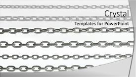  Presentation with chain - Presentation having metal chain against white background background and a light gray colored foreground