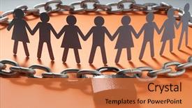  Presentation with human rights - Audience pleasing PPT layouts consisting of metal chain and padlock backdrop and a red colored foreground