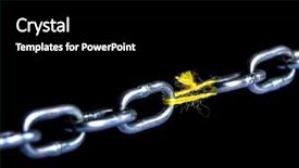  Presentation with joint - PPT theme featuring metal chain joint with yarn background and a black colored foreground