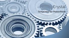  Presentation with gears - PPT theme having metal-cog-wheel-gears-bonding background and a light blue colored foreground