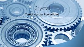  Presentation with gears - PPT layouts consisting of metal-cog-wheel-gears-bonding background and a light blue colored foreground