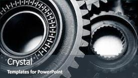  Presentation with chemical bonding - Cool new PPT layouts with metal cog wheels bonding together backdrop and a ocean colored foreground