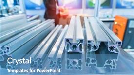  Presentation with metal corrosion - Cool new PPT theme with metal corrosion - aluminum profile shelf backdrop and a teal colored foreground