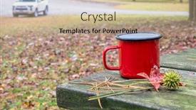  Presentation with suv car - Amazing slide deck having metal-cup-of-tea backdrop and a mint green colored foreground