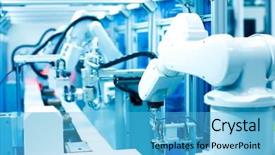  Presentation with artificial intelligence - Slide deck consisting of metal detection - artificial intelligence equipment background and a  colored foreground