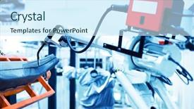  Presentation with artificial intelligence - PPT theme having metal detection - artificial intelligence machine background and a  colored foreground