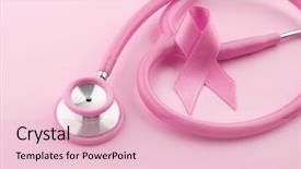  Presentation with color pink - Slides enhanced with metal detection - stethoscope with pink ribbon background and a lemonade colored foreground