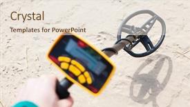  Presentation with metal detector - Slides with metal detector in action background and a lemonade colored foreground