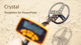  Presentation with detector - Cool new presentation theme with metal detector in action backdrop and a lemonade colored foreground