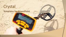  Presentation with metal detector - Theme featuring metal detector in action background and a lemonade colored foreground