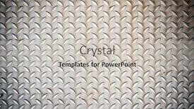  Presentation with diamond plate - PPT theme featuring metal diamond plate background background and a light gray colored foreground