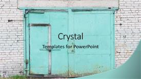  Presentation with metal - Colorful presentation theme enhanced with metal door of garage backdrop and a arctic colored foreground