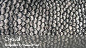  Presentation with tilted scales - Cool new PPT layouts with metal dragon scales close up backdrop and a gray colored foreground