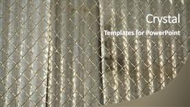  Presentation with chain link fence - Audience pleasing PPT theme consisting of metal fence with corragated metal backdrop and a gray colored foreground