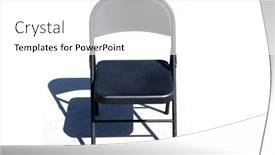  Presentation with events - Presentation theme featuring metal-folding-chair-a-classic background and a white colored foreground