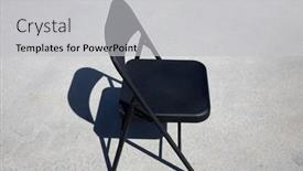  Presentation with classic - Colorful PPT theme enhanced with metal-folding-chair-a-classic backdrop and a light gray colored foreground