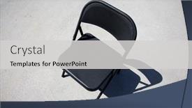  Presentation with classic - Slide deck enhanced with metal-folding-chair-a-classic background and a light gray colored foreground