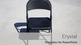  Presentation with events - Colorful presentation design enhanced with metal-folding-chair-a-classic backdrop and a light gray colored foreground