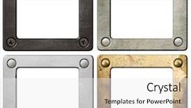  Presentation with metal frames - Theme enhanced with metal frames with screws background and a white colored foreground